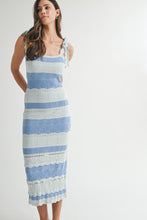 Load image into Gallery viewer, Scallops In The Summer Midi Dress Blue