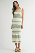Load image into Gallery viewer, Scallops In The Summer Midi Dress Sage