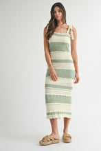 Load image into Gallery viewer, Scallops In The Summer Midi Dress Sage