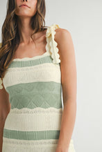Load image into Gallery viewer, Scallops In The Summer Midi Dress Sage