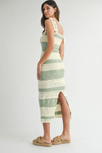 Load image into Gallery viewer, Scallops In The Summer Midi Dress Sage