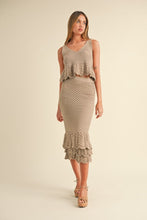 Load image into Gallery viewer, Knitted Dreams Ruffe Skirt