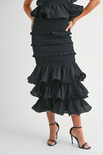 Load image into Gallery viewer, Flamenco Ruffle Midi Skirt