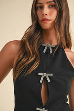 Load image into Gallery viewer, Jewel Bow Halter Top