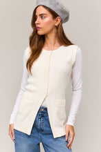 Load image into Gallery viewer, Creamy Button Down Sweater Vest