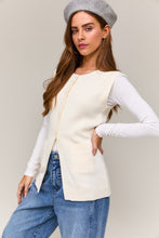 Load image into Gallery viewer, Creamy Button Down Sweater Vest