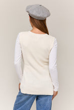 Load image into Gallery viewer, Creamy Button Down Sweater Vest
