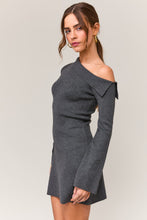 Load image into Gallery viewer, Off The Shoulder Mini Sweater Dress