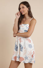 Load image into Gallery viewer, Seashells Pleated Bodice Romper