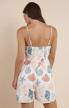 Load image into Gallery viewer, Seashells Pleated Bodice Romper