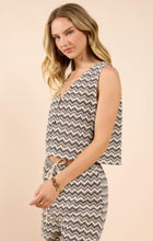 Load image into Gallery viewer, In Between Chevron Buttoned Tank