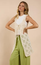 Load image into Gallery viewer, Fell For You Crochet Front Tie Cardigan