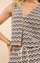 Load image into Gallery viewer, In Between Chevron Buttoned Tank