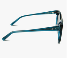 Load image into Gallery viewer, Gia Deep Aqua Blue DIFF Sunglasses