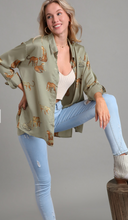 Load image into Gallery viewer, Cheetah Dreams Satin Button Down