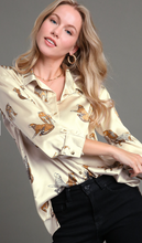 Load image into Gallery viewer, Cheetah Dreams Satin Button Down