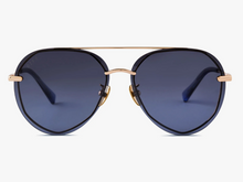 Load image into Gallery viewer, Lenox Gold/Blue DIFF Sunglasses