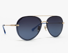 Load image into Gallery viewer, Lenox Gold/Blue DIFF Sunglasses