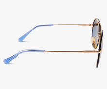 Load image into Gallery viewer, Lenox Gold/Blue DIFF Sunglasses