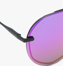 Load image into Gallery viewer, Lenox Matte Black/Purple Mirror DIFF Sunglasses