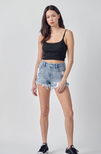Load image into Gallery viewer, Bleached High Rise Fray Shorts