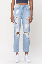Load image into Gallery viewer, Sunday Ripped Mom Jeans