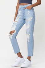 Load image into Gallery viewer, Sunday Ripped Mom Jeans