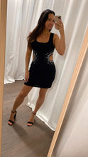 Load image into Gallery viewer, Sparkle Side Eye Mini Dress

