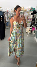 Load image into Gallery viewer, Palm Postcard Midi Dress
