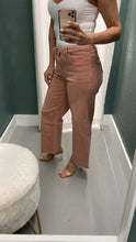 Load image into Gallery viewer, Olivia Crop Wide Leg Jean Blush

