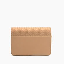 Load image into Gallery viewer, Haven Flap Woven Crossbody Bag Beige
