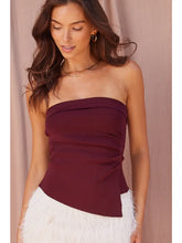 Load image into Gallery viewer, Side Hustle Strapless Top Merlot
