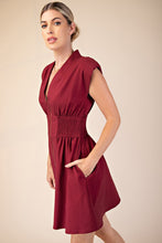 Load image into Gallery viewer, Pretty Things Mini Dress Burgundy
