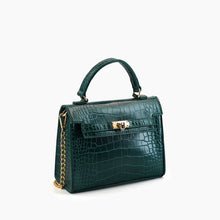 Load image into Gallery viewer, Lantern Faux Croc Crossbody Purse
