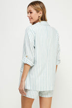 Load image into Gallery viewer, Sea Side Stripe Blazer Blue
