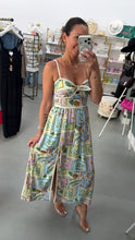 Load image into Gallery viewer, Palm Postcard Midi Dress
