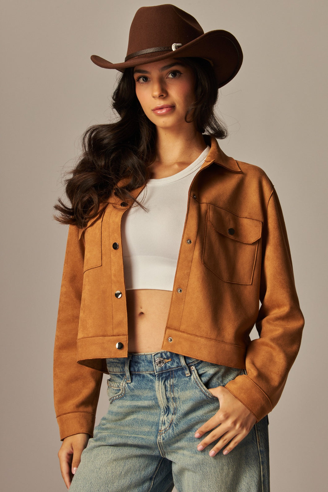 Cool Suede Crop Jacket