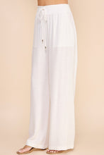 Load image into Gallery viewer, Linen Summer Wide Leg Pants White
