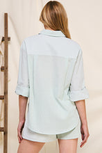 Load image into Gallery viewer, Long Live Summer Button Down Top Sage

