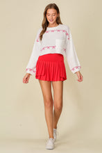 Load image into Gallery viewer, Ribbon Cropped Sweater Top
