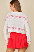 Load image into Gallery viewer, Ribbon Cropped Sweater Top
