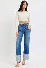 Load image into Gallery viewer, Sally Cuffed High Rise Jeans
