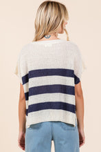 Load image into Gallery viewer, Stripe Me Navy Sweater
