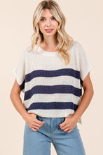 Load image into Gallery viewer, Stripe Me Navy Sweater
