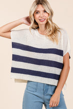 Load image into Gallery viewer, Stripe Me Navy Sweater
