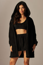 Load image into Gallery viewer, Cozy Fleece 3 Piece Pajama Set Black

