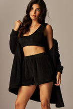 Load image into Gallery viewer, Cozy Fleece 3 Piece Pajama Set Black
