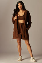 Load image into Gallery viewer, Cozy Fleece 3 Piece Pajama Set Chocolate
