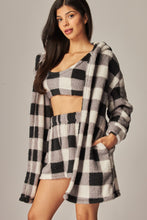 Load image into Gallery viewer, Cozy Fleece 3 Piece Pajama Set Plaid White
