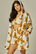 Load image into Gallery viewer, Cozy Fleece 3 Piece Pajama Set Bear White
